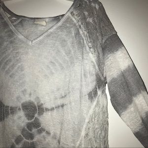 spiral tie dye long sleeve top